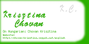 krisztina chovan business card